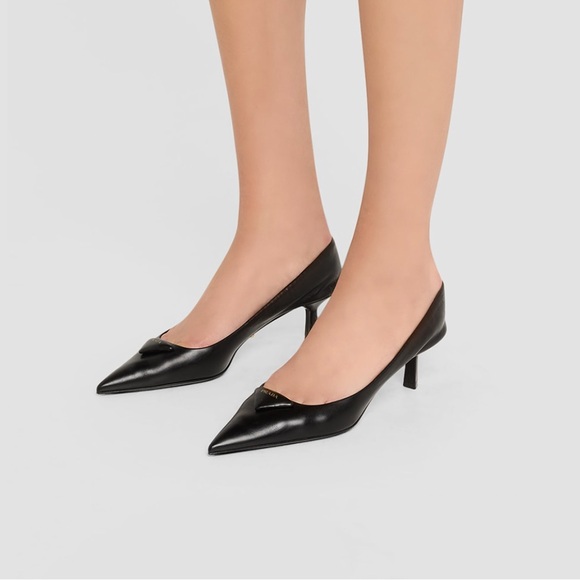 Prada Shoes - SOLD ❌❌❌ PRADA
Triangle Logo Leather Pumps
$1,200  sz 41 black